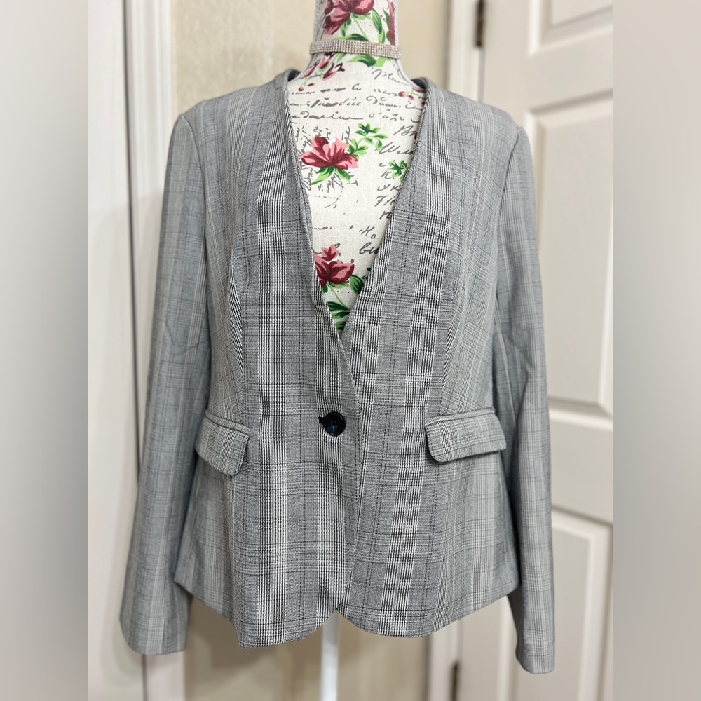 Premise Gray Tailored Blazer Suit Jacket